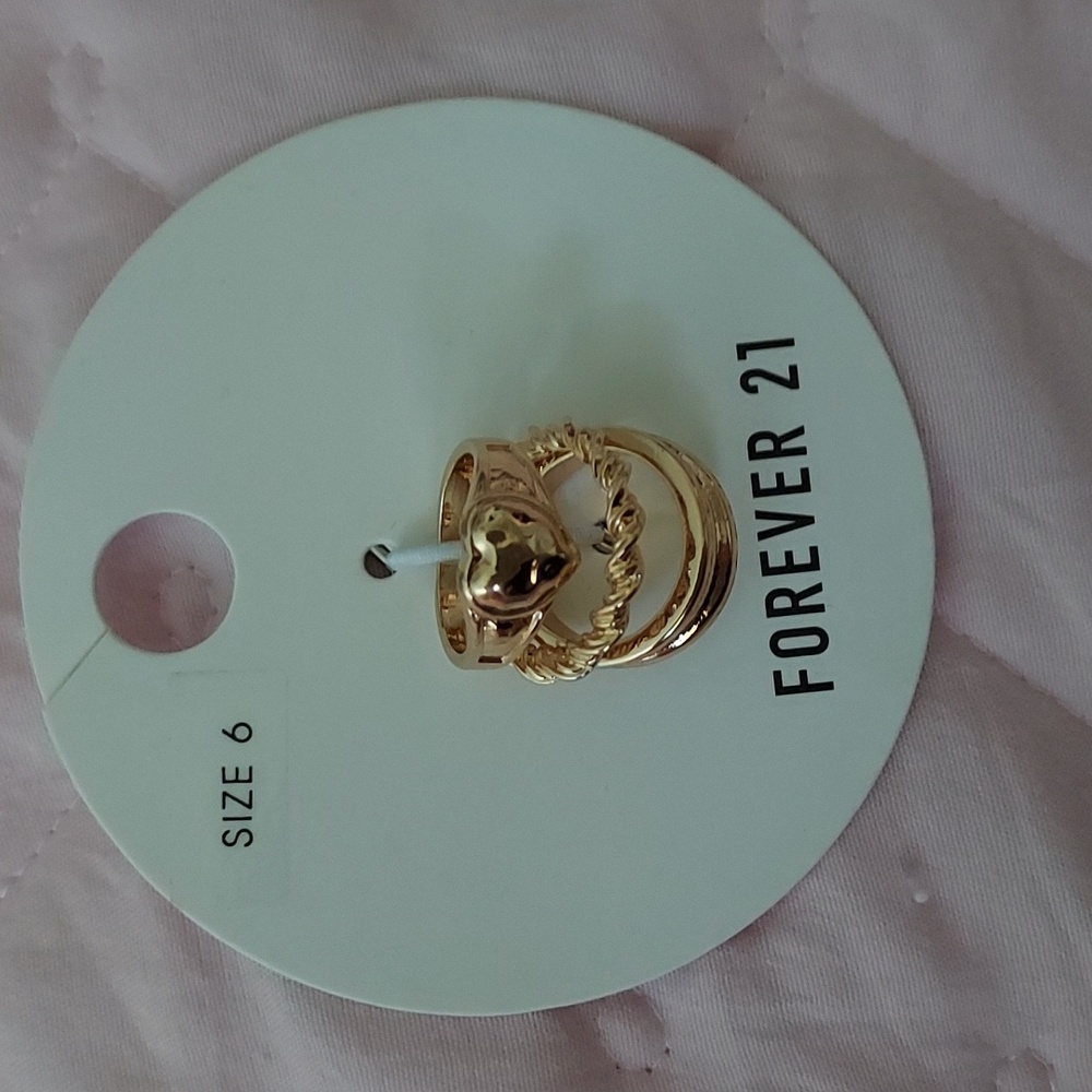 Forever 21 Size 6 Gold Rings
